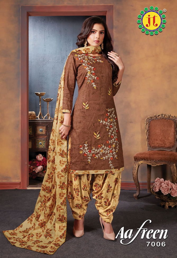 Jt Aafreen 7 Printed Cotton Fancy Regular Wear Designer Dress Material Collection